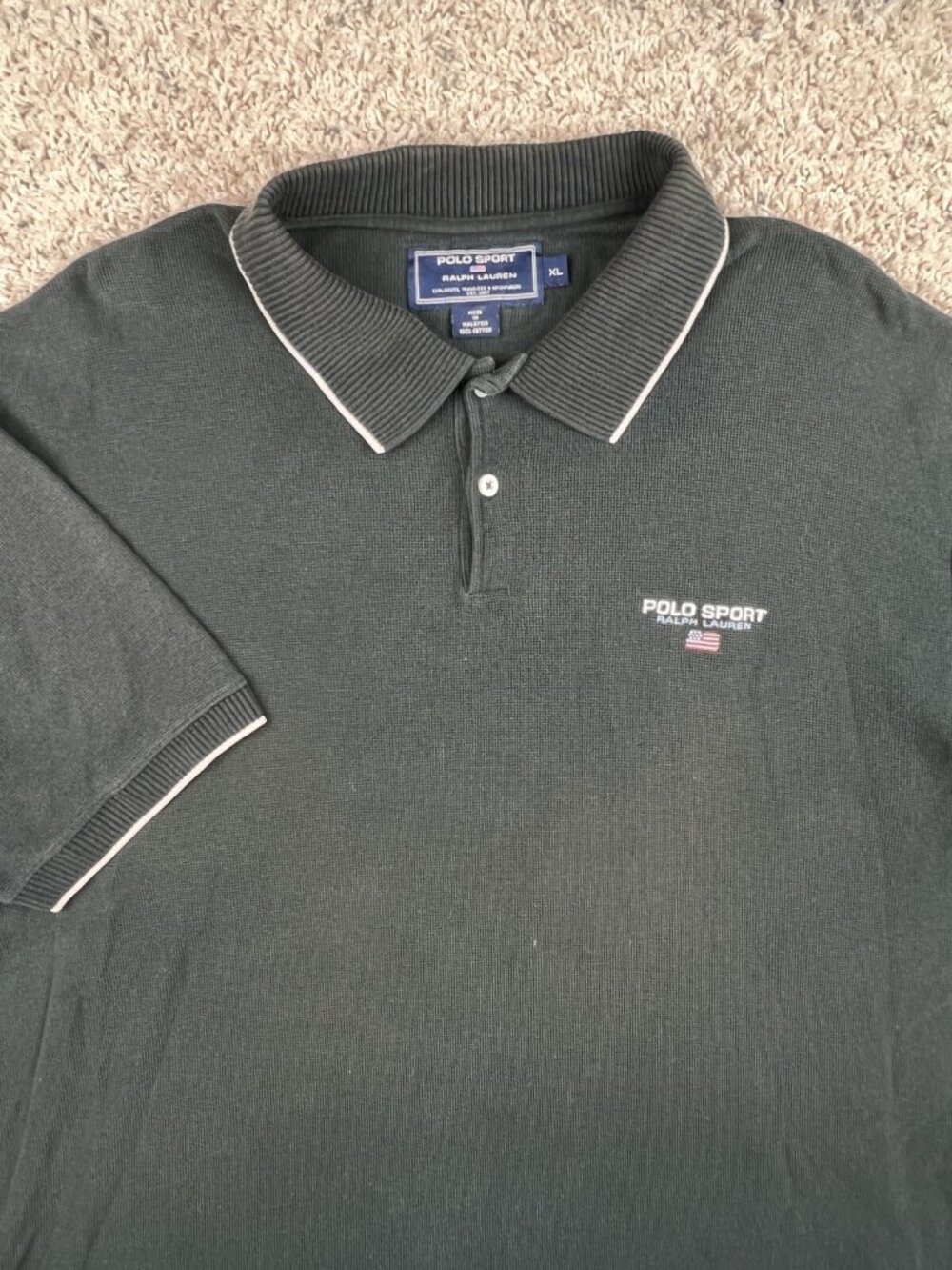 Polo Sport Ralph Lauren XL Green Short Sleeve Polo Men’s Golf Shirt USA Casual